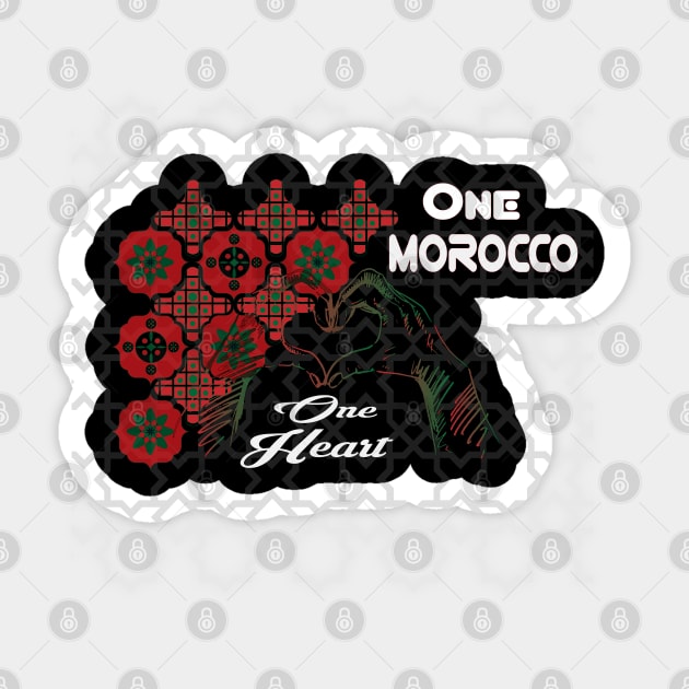 One Morocco One Heart Proud Moroccan Harmony Sticker by Mirak-store 
